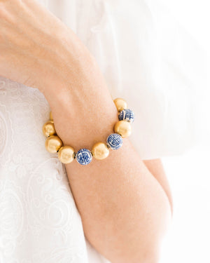 Mini Blue & White Margaret Bracelet