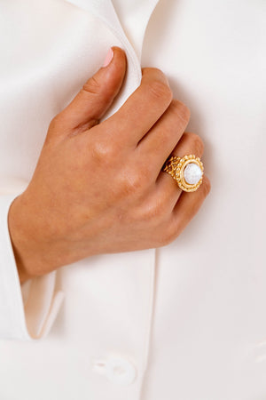 Dotted Pearl Ring