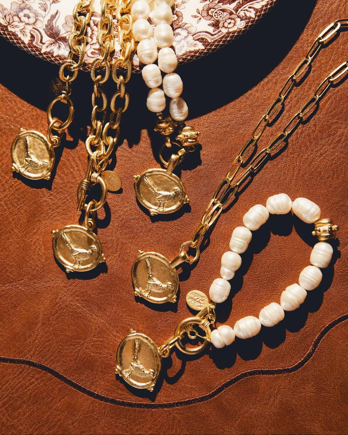 Pheasant Pearl Toggle Bracelet