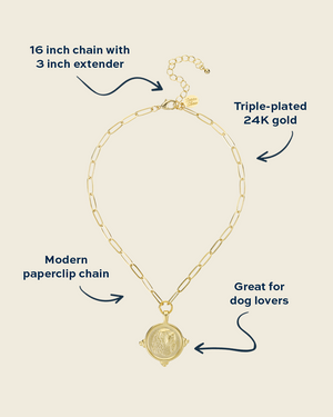 Spaniel Paperclip Necklace
