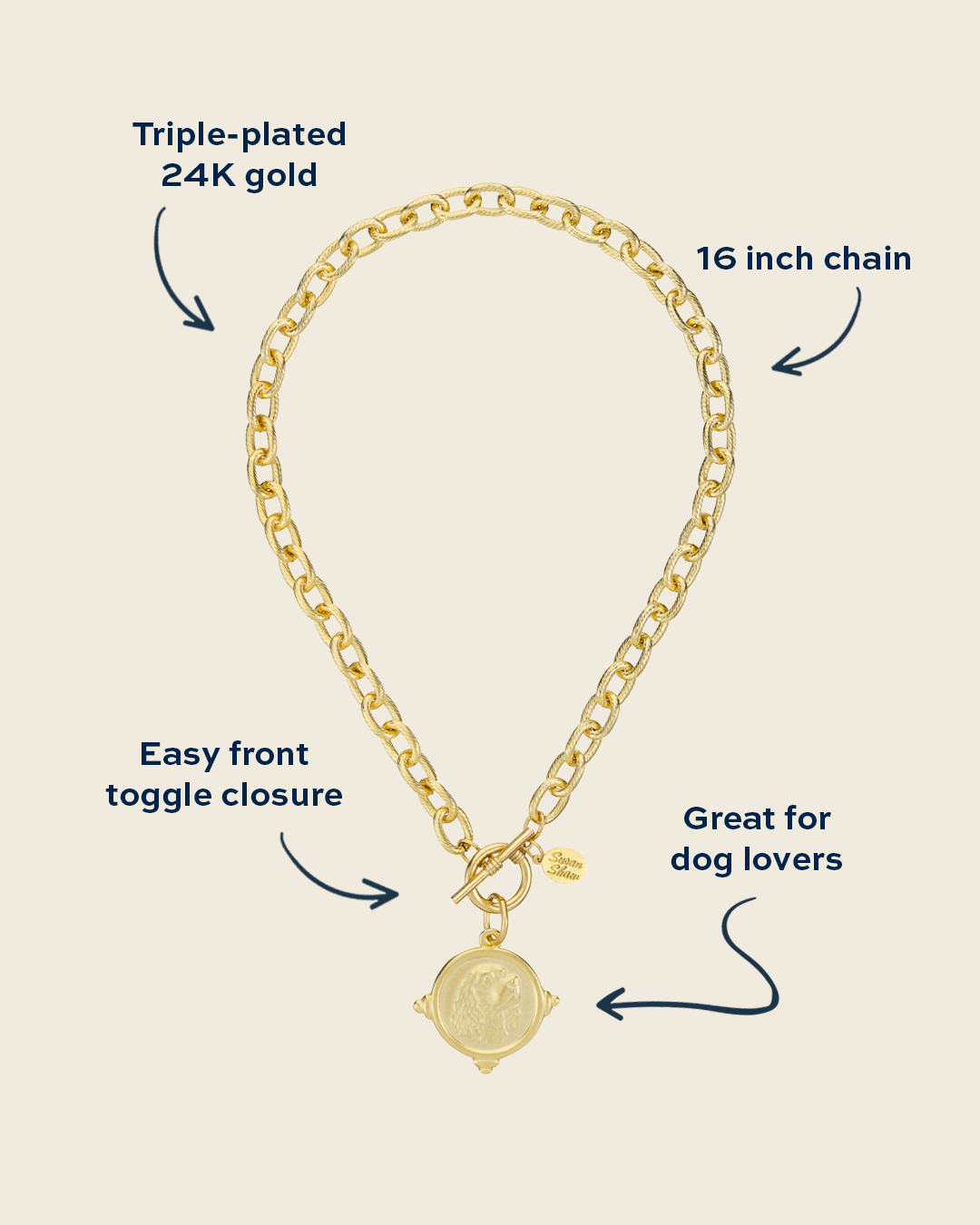 Spaniel Toggle Necklace
