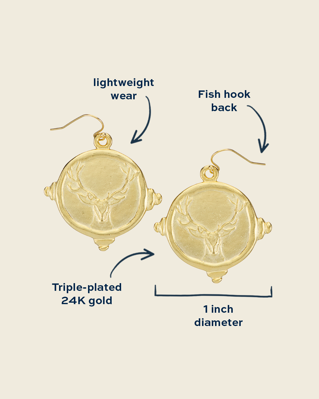 Stag Earring