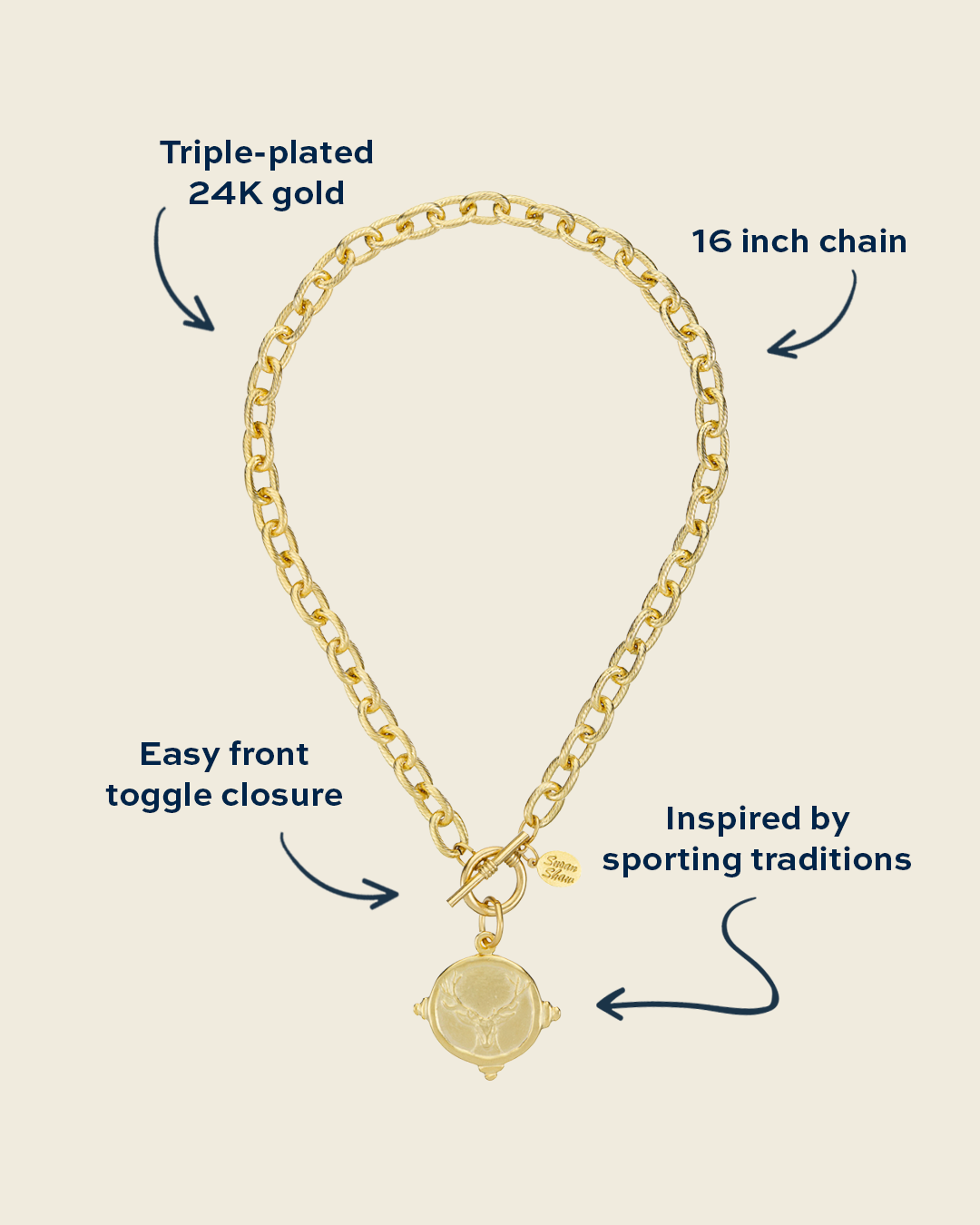 Stag Toggle Necklace