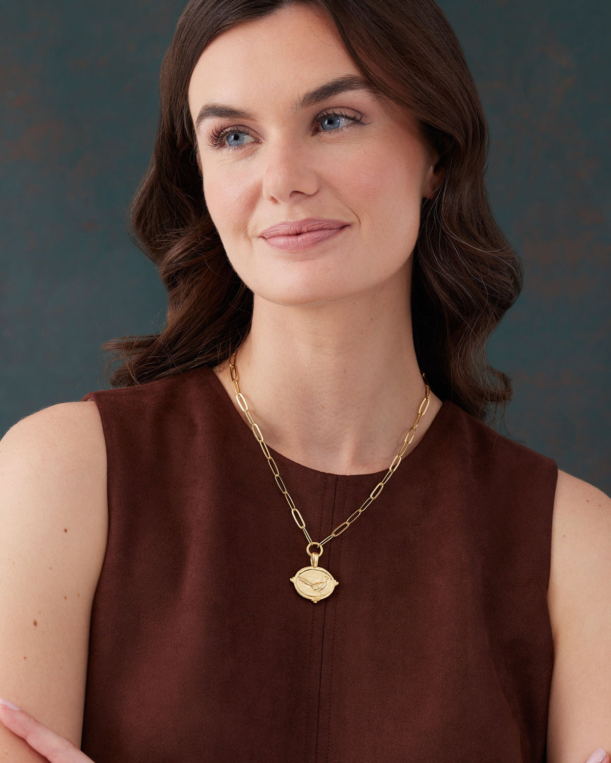 Pheasant Paperclip Necklace