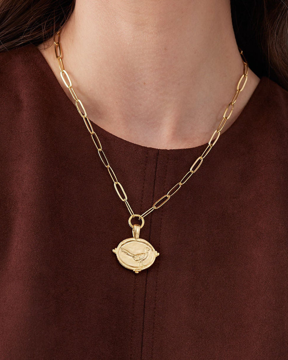 Pheasant Paperclip Necklace
