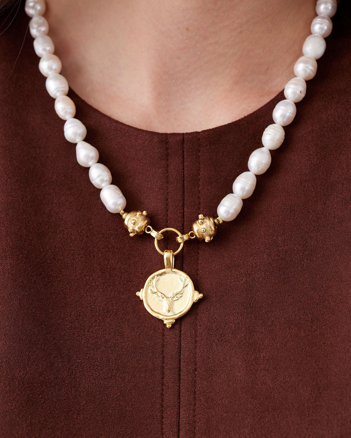 Stag Pearl Necklace