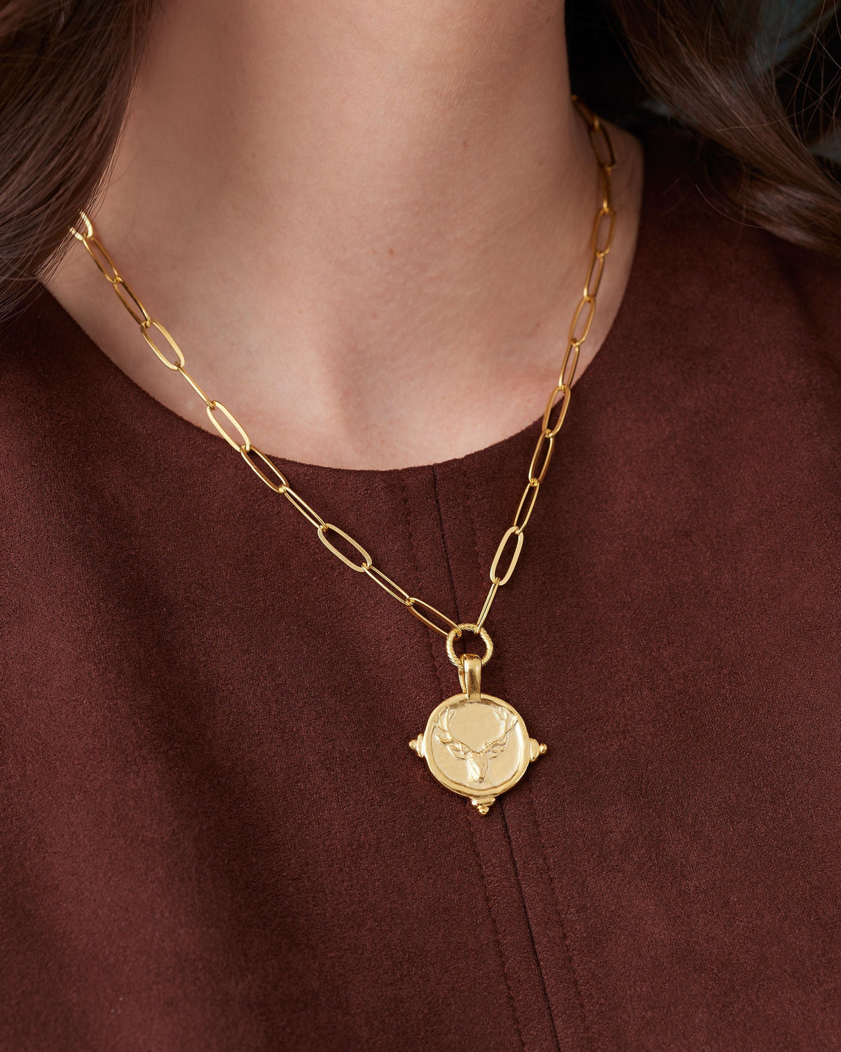 Stag Paperclip Necklace