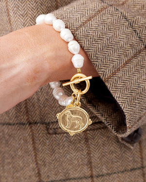 Retriever Pearl Toggle Bracelet
