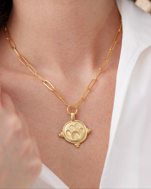 Paw Print Paperclip Necklace
