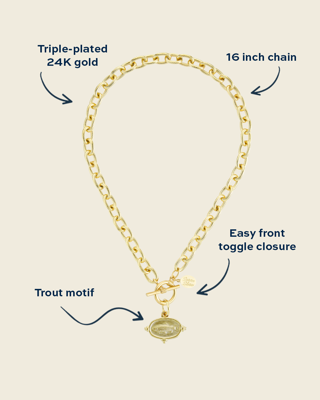 Trout Toggle Necklace