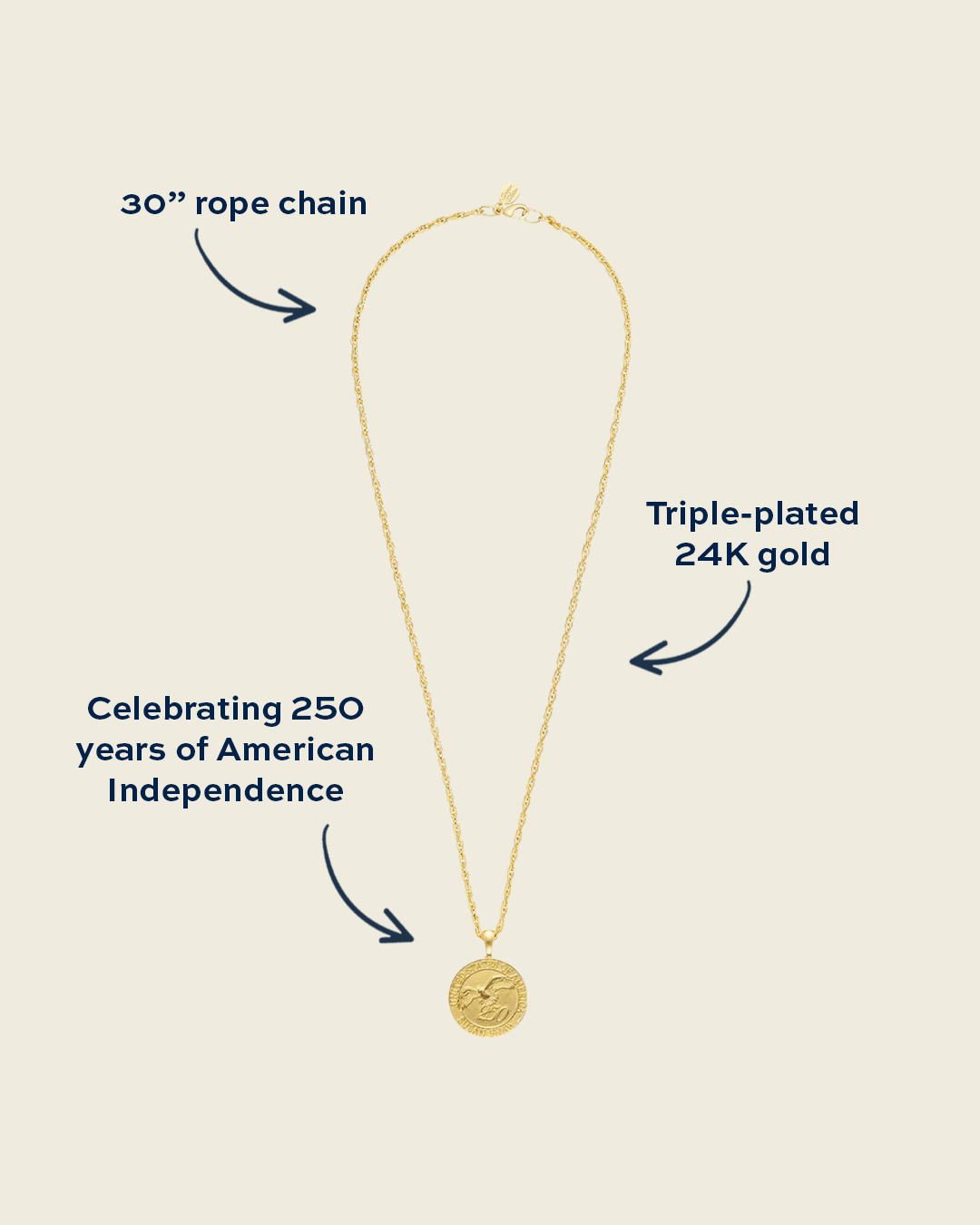 USA 250 Long Necklace