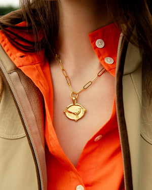 Pheasant Paperclip Necklace