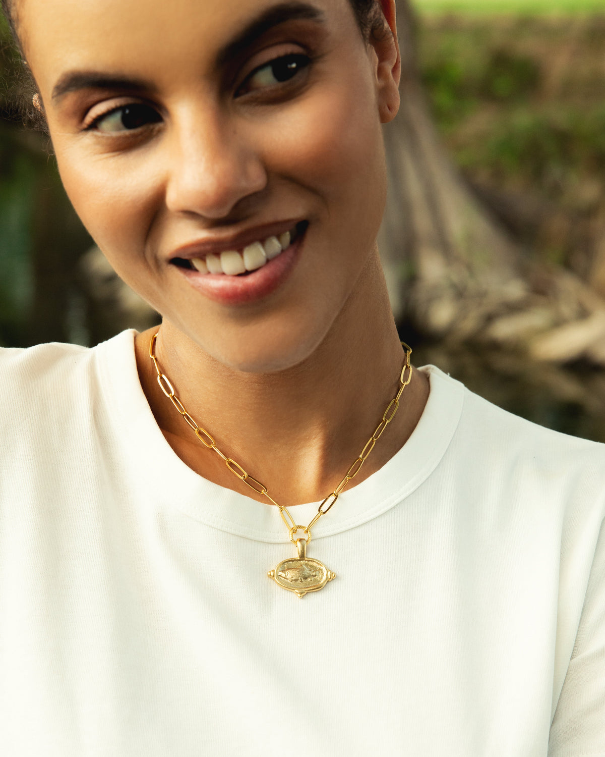 Trout Paperclip Necklace