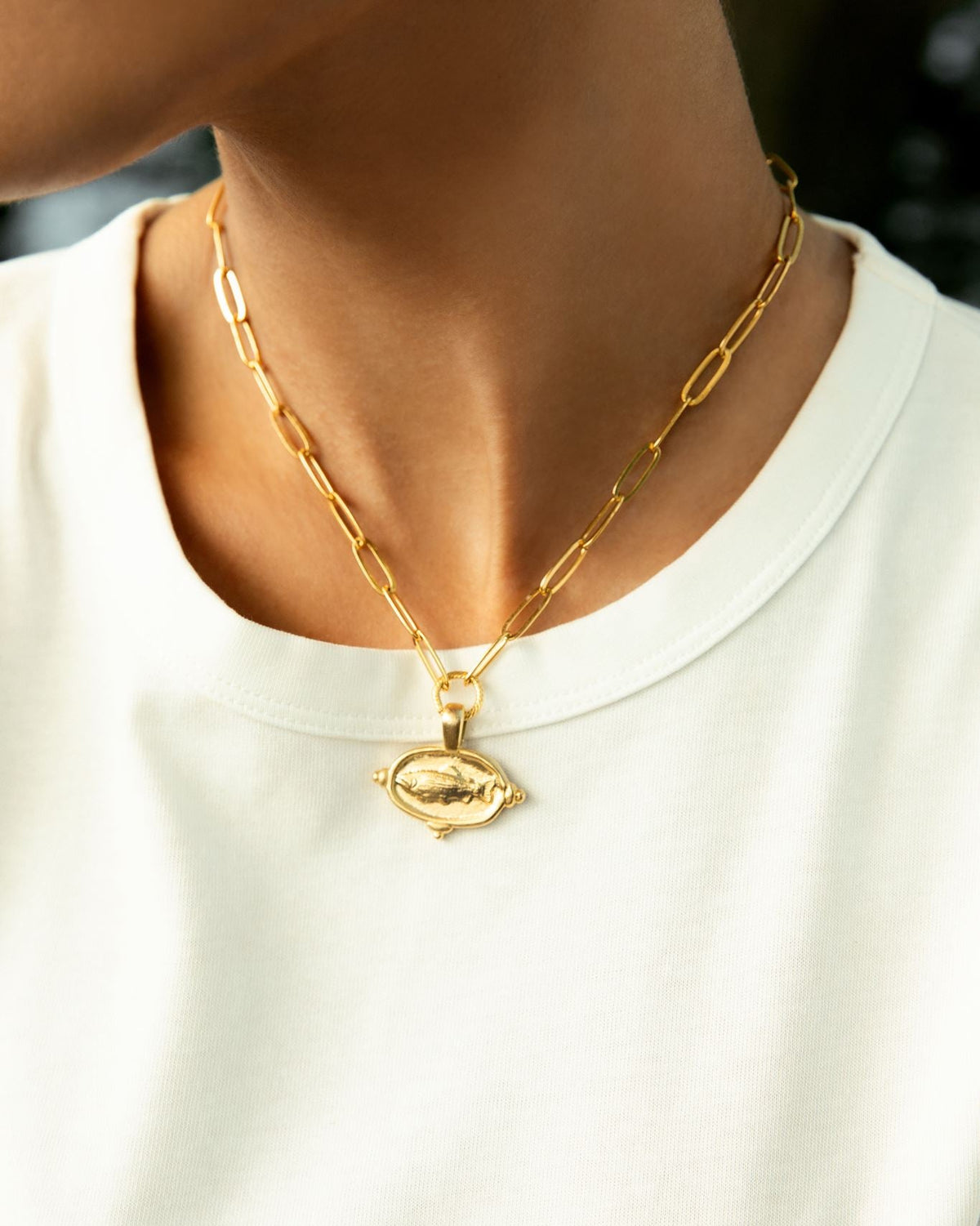 Trout Paperclip Necklace