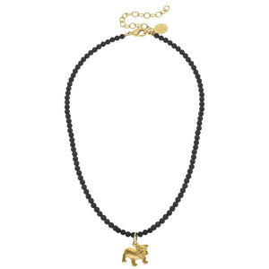 Alys Bulldog Black Onyx Necklace
