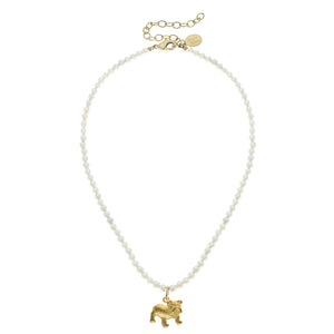 Alys Bulldog Pearl Necklace