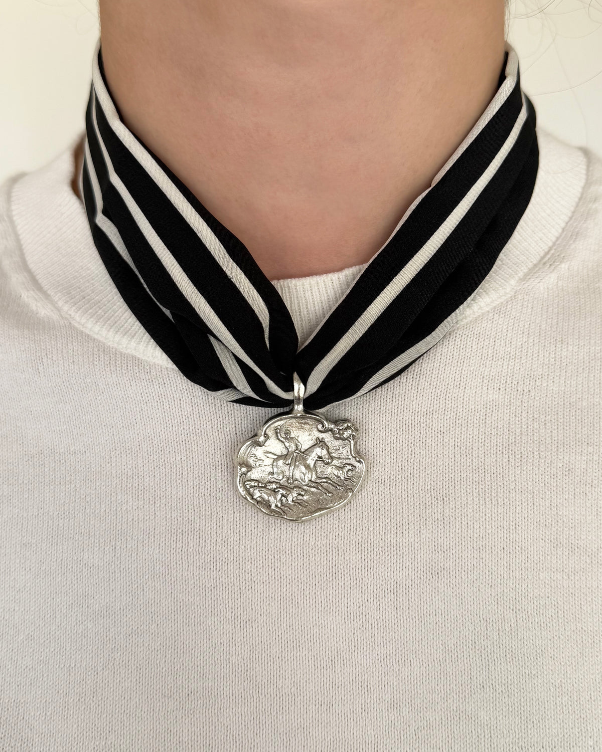 Silver Sporting Horse Pendant