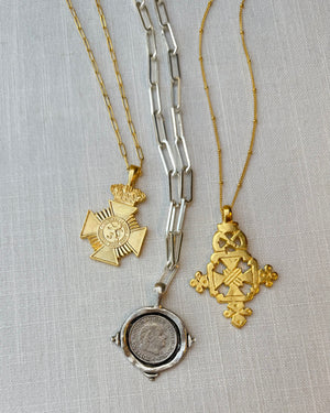 Silver Netherlands Coin Pendant