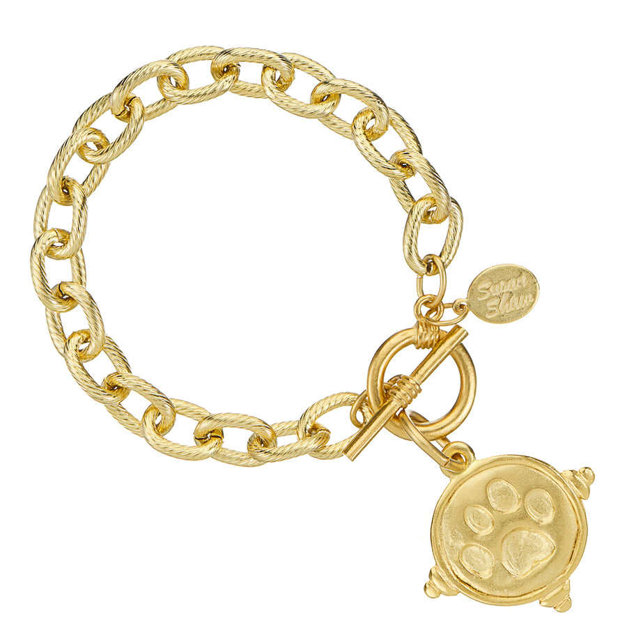 Paw Print Toggle Bracelet