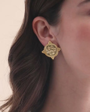 Paw Print Studs