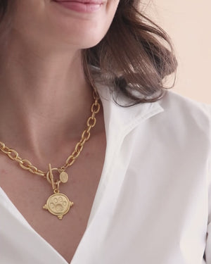 Paw Print Toggle Necklace