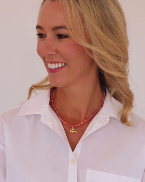 Alys Alligator Coral Necklace