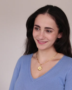 Oyster Plate Paperclip Necklace