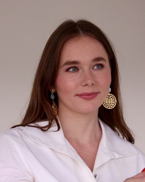 Blue & White Happiness Earrings