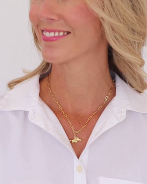 Small Wild Boar Paperclip Necklace