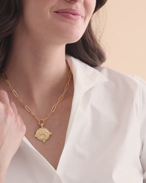 Paw Print Paperclip Necklace
