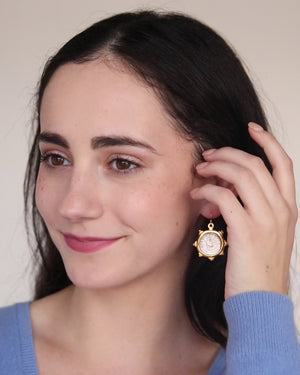 Dove Coin Earrings