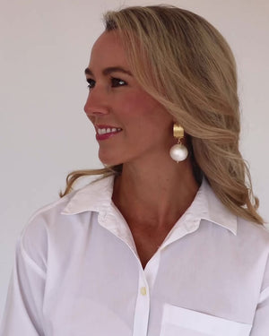 Lucille Cotton Pearl Earrings