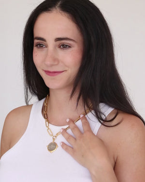 Buffalo Nickel Mixed Link Necklace