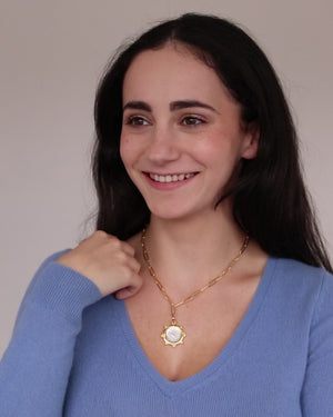 Dove Coin Paperclip Necklace