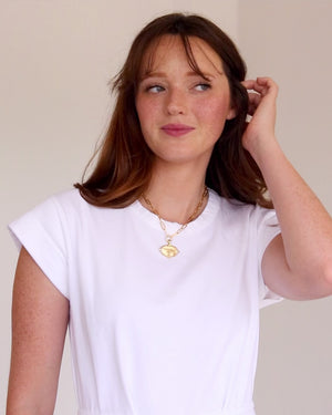 Longhorn Intaglio Paperclip Necklace