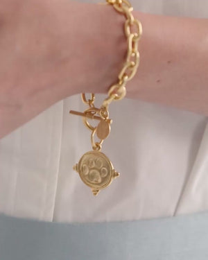 Paw Print Toggle Bracelet
