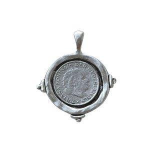 Silver Netherlands Coin Pendant