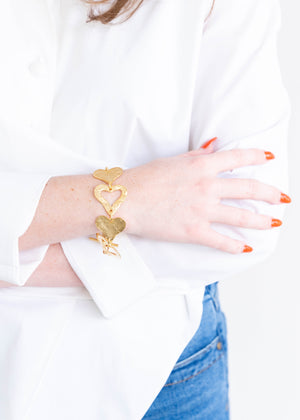 Linked Heart Toggle Bracelet