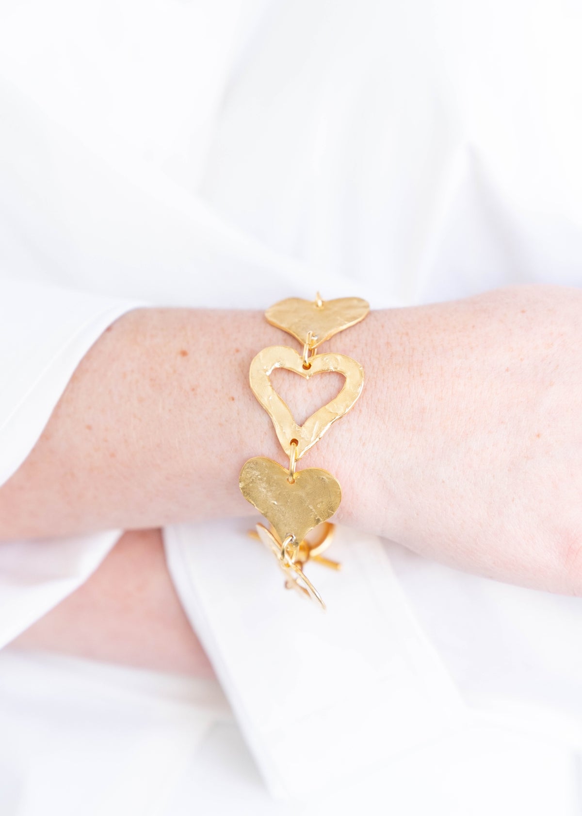 Linked Heart Toggle Bracelet