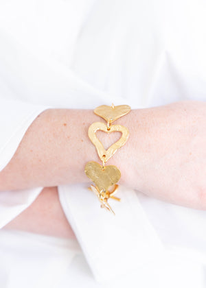 Linked Heart Toggle Bracelet