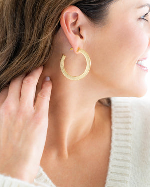 Textured Classic Hoops