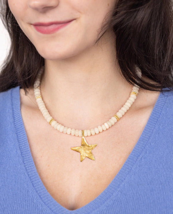 ★NOONOO FINGERS★ Baby Star Pearl Necklace BABY STAR PEARL NECKLACE - NOONOO FINGERS