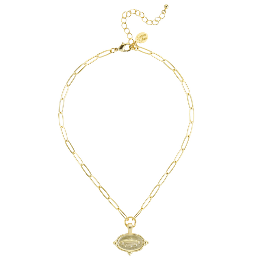 Trout Paperclip Necklace