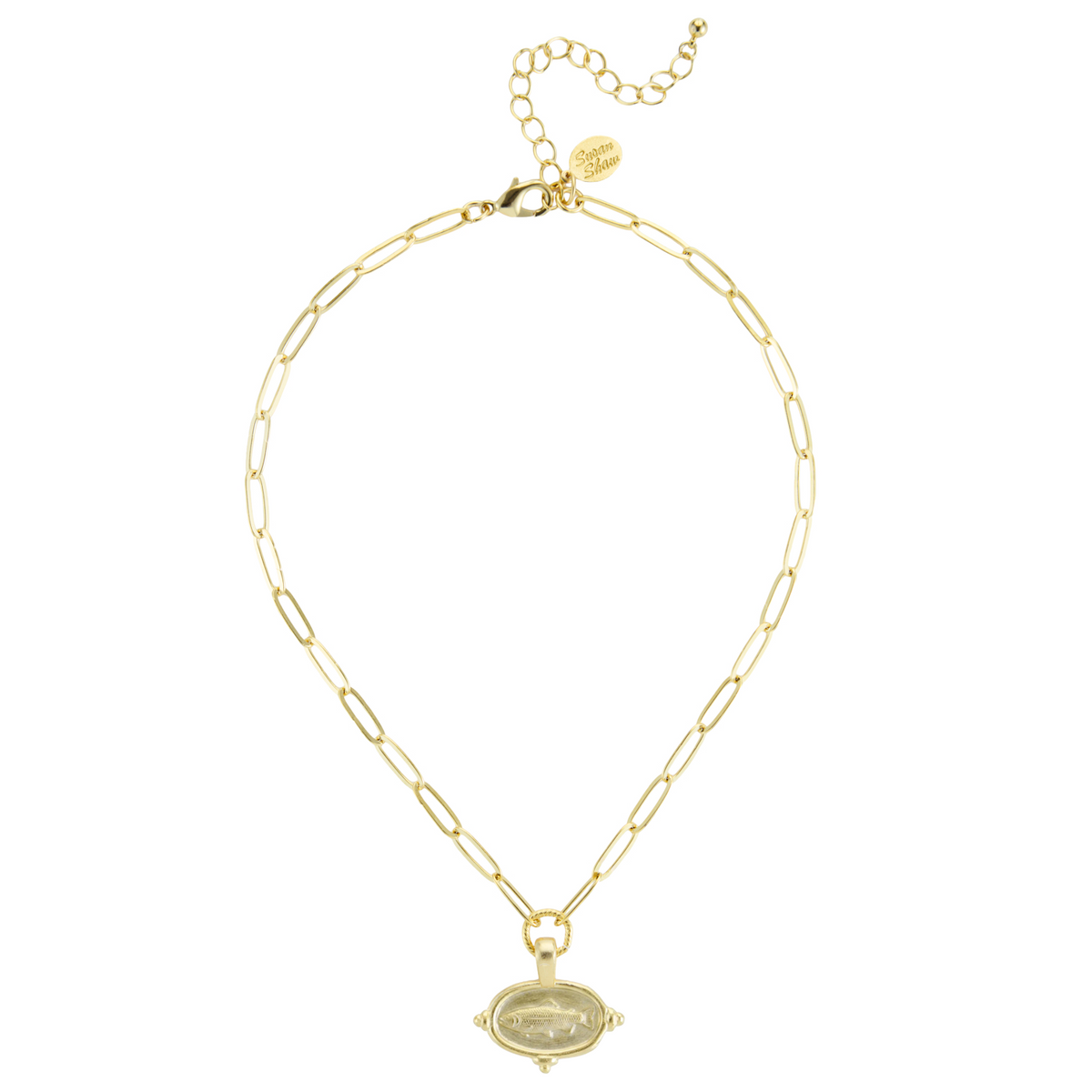 Trout Paperclip Necklace