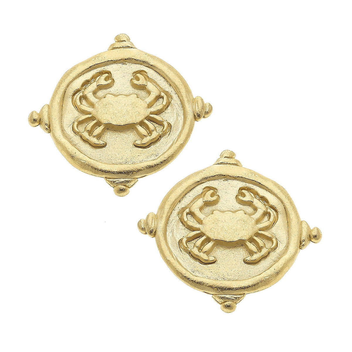 Crab Intaglio Studs