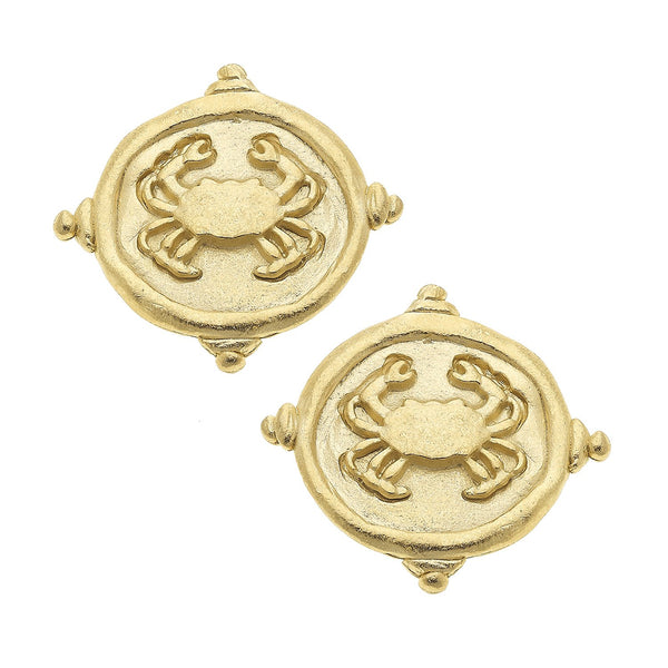 Crab Intaglio Studs
