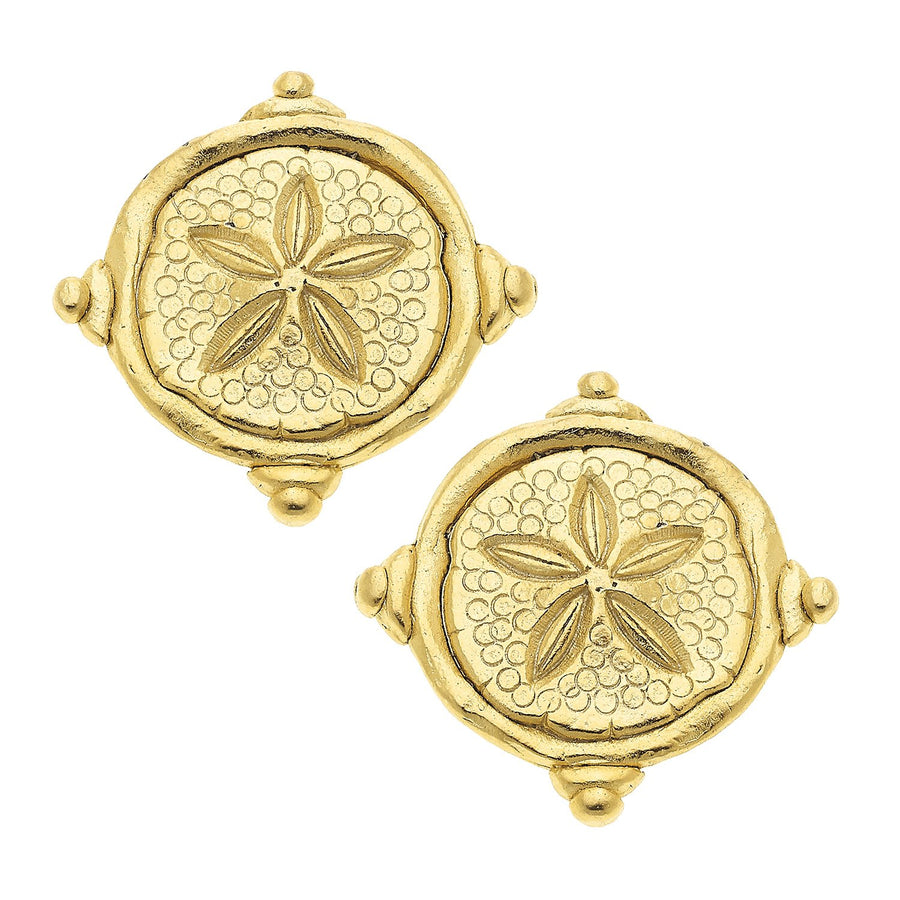 Sand Dollar Intaglio Studs