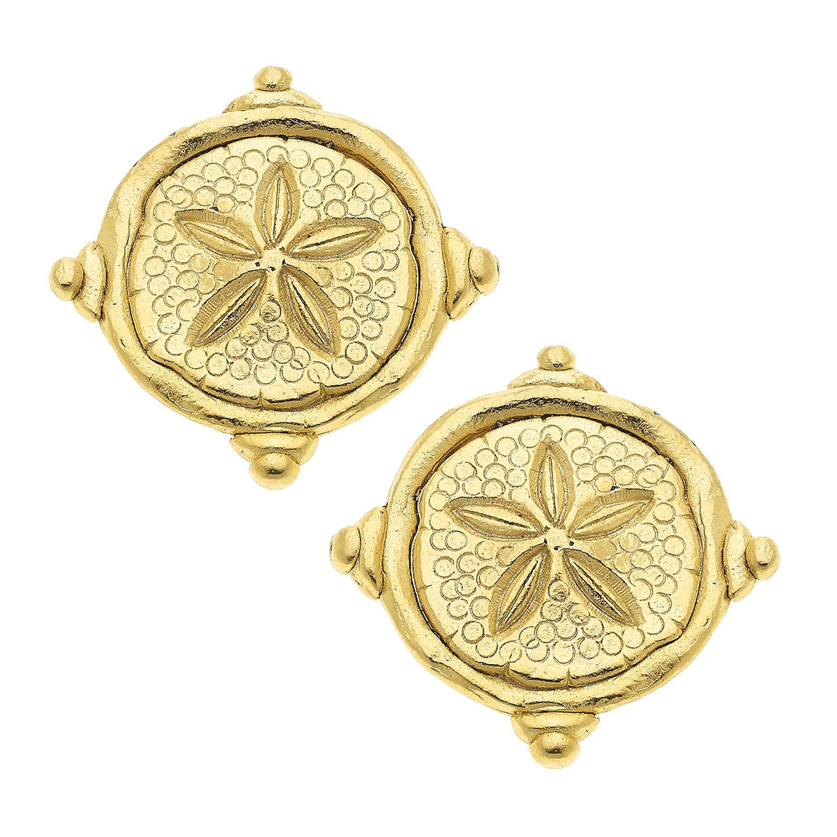 Sand Dollar Intaglio Studs