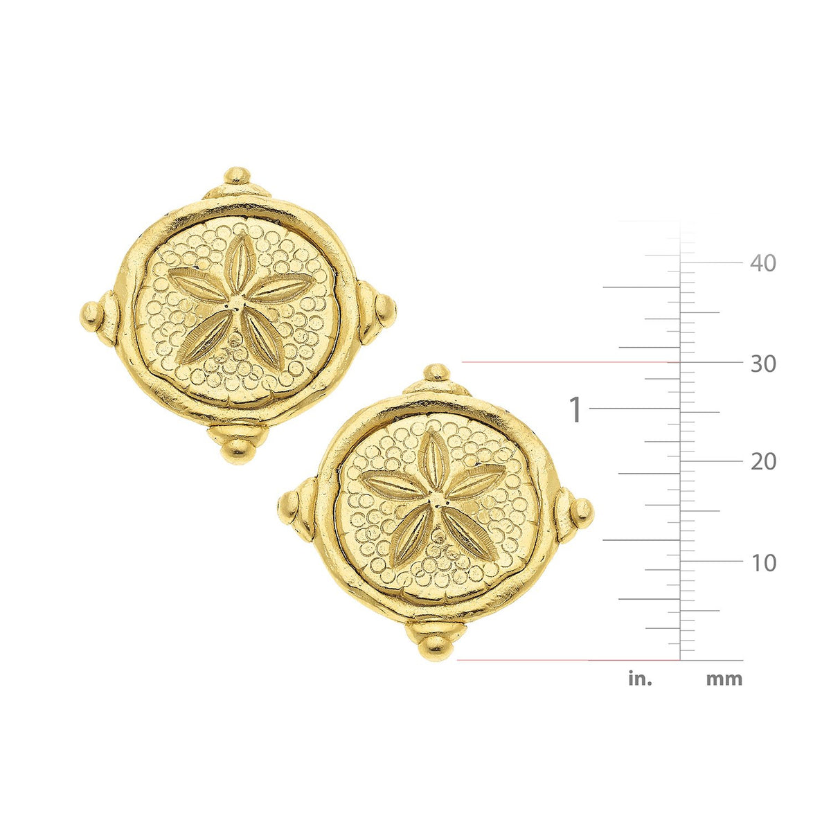 Sand Dollar Intaglio Studs