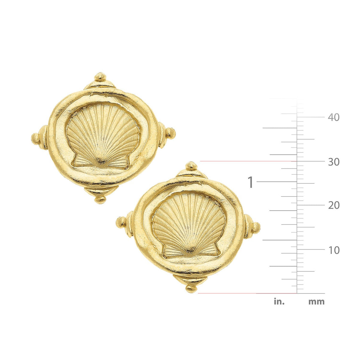 Shell Intaglio Studs